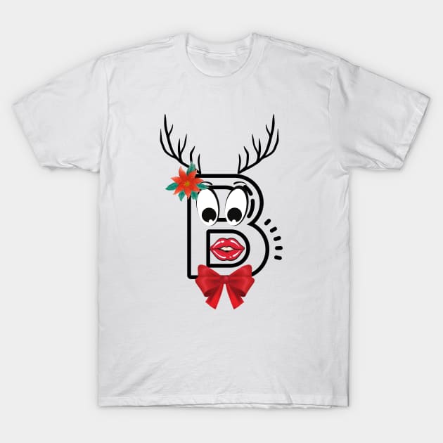 DEER B Letter T-Shirt by O.M design